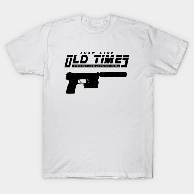 Just Like Old Times - black T-Shirt by CCDesign